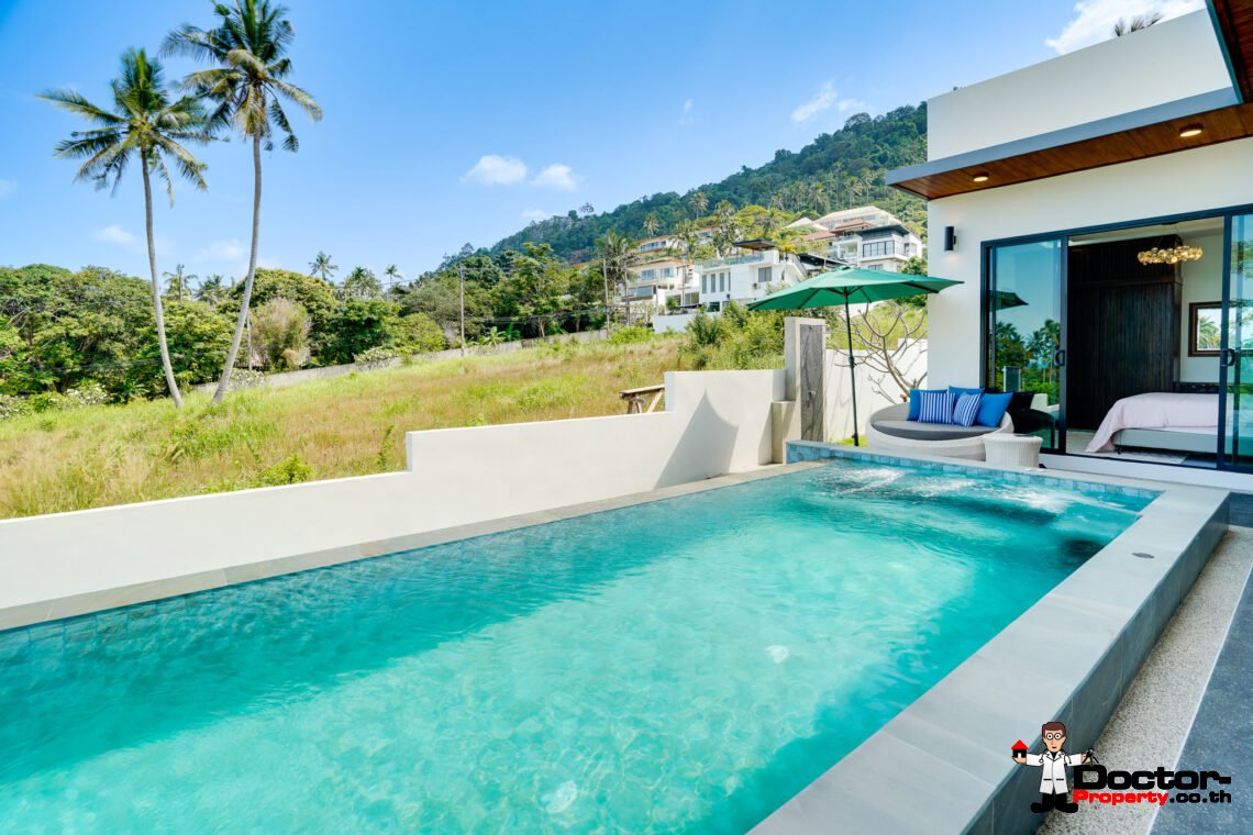 4 Bedroom Pool Villa with Sea View in Bang Por, Koh Samui – For Sale